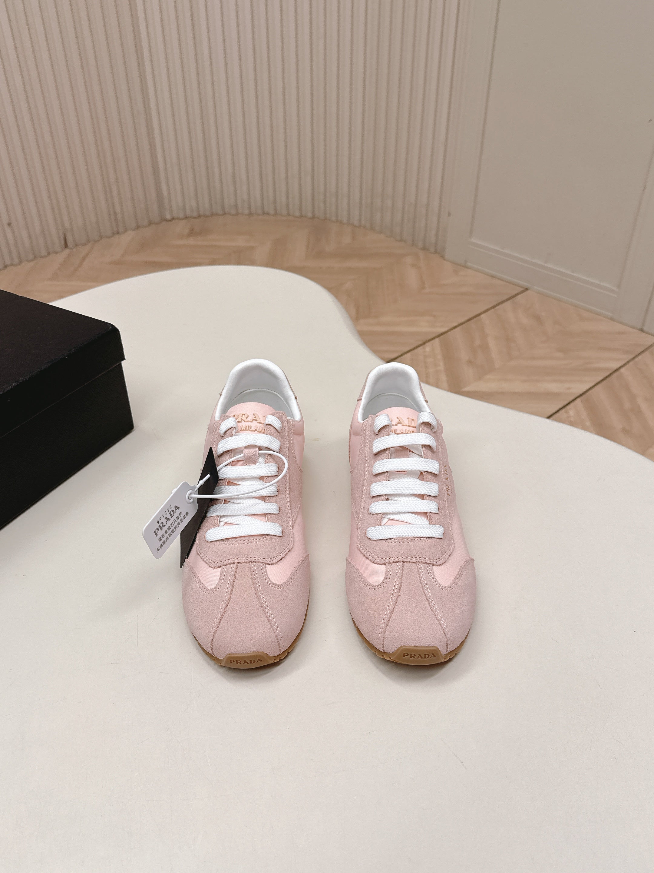 Prada 26ss German Training Pink Suede Leather 644225