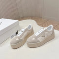 PRA 2026S Platform Sneakers 50 Light Beige Suede Cowhide 663492