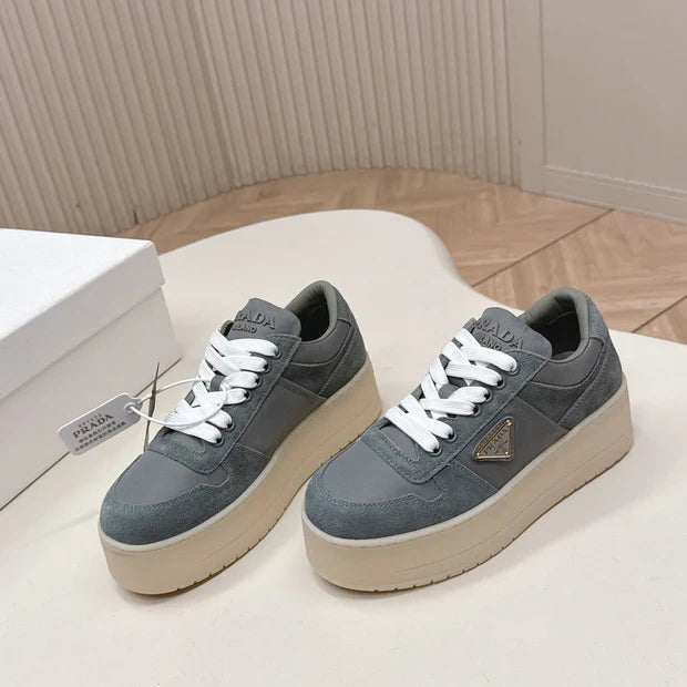 PRA 2026S Platform Sneakers 50 Dark Gray Suede Cowhide 663495