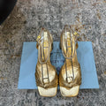 Pra Heeled Sandals 7cm Gold Leather 804101