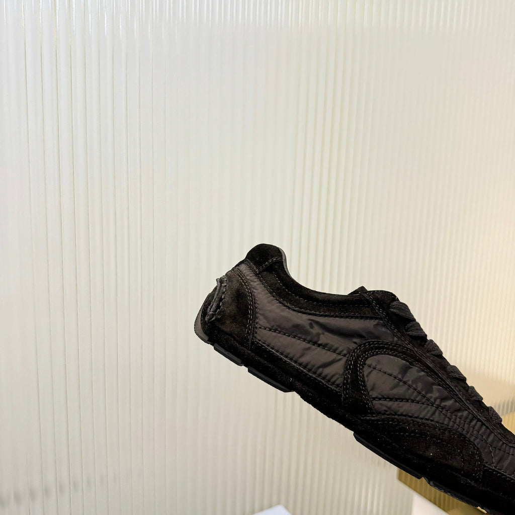 Prada Montecarlo Sneakers Black Re Nylon Suede 715029