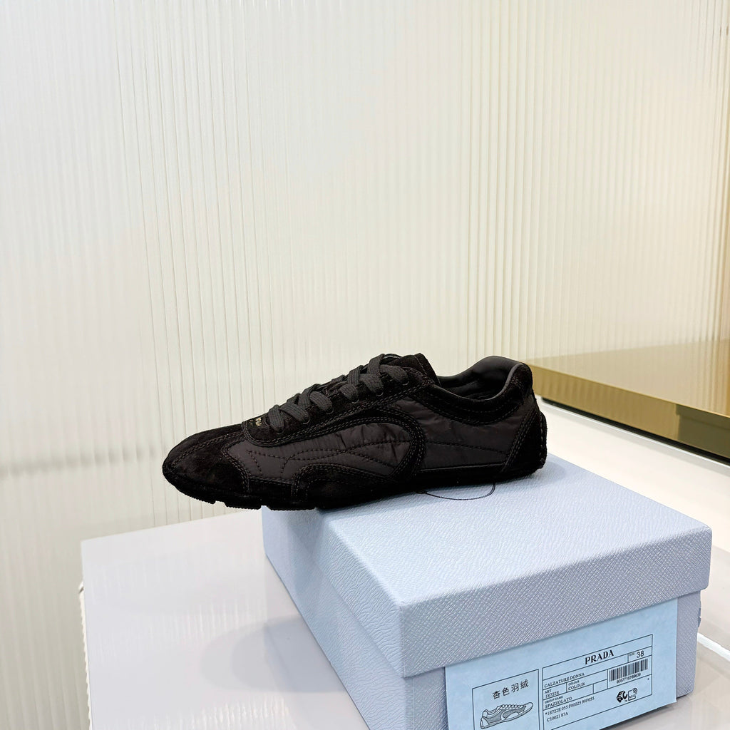 Prada Montecarlo Sneakers Black Re Nylon Suede 715029