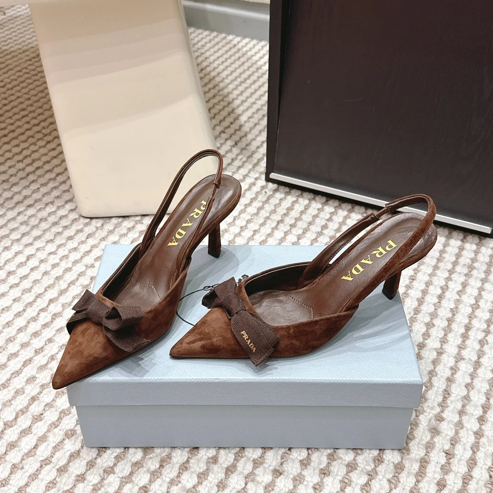 PRA 2026S Slingback 70 Brown Suede 657737
