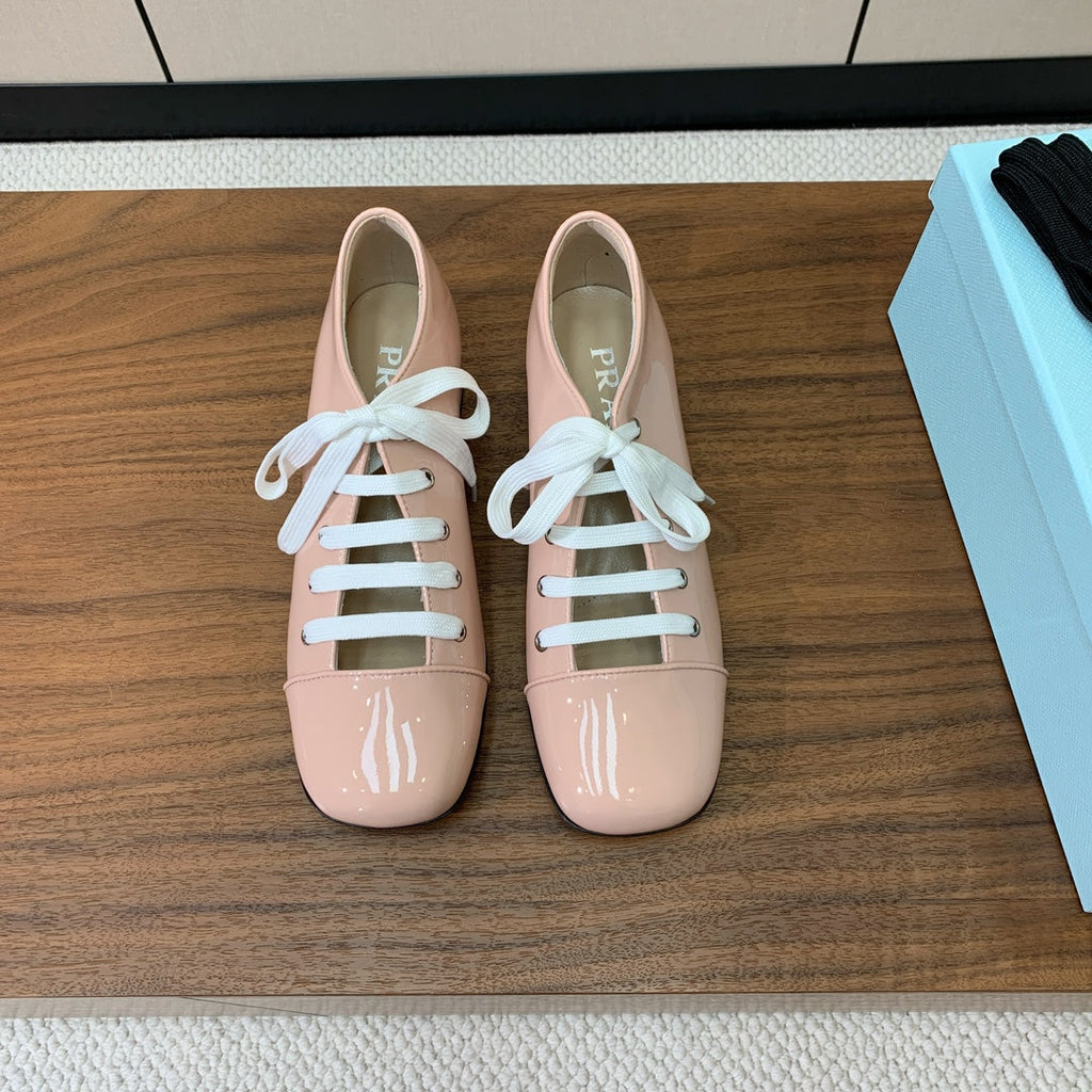 Prada 25s Mary Jane Shoes 55mm Light Pink Patent Leather