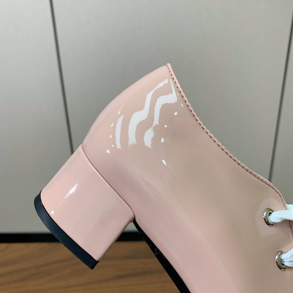 Prada 25s Mary Jane Shoes 55mm Light Pink Patent Leather