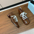 Prada 25s Mary Jane Shoes 55mm Brown Patent Leather