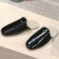 Pra 2025 Mule Black Beige Cowhide Wool 556281