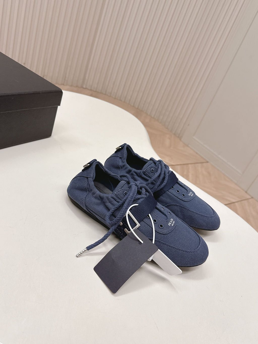 Prada 26s Casual Sneaker Dark Blue Canvas 644199