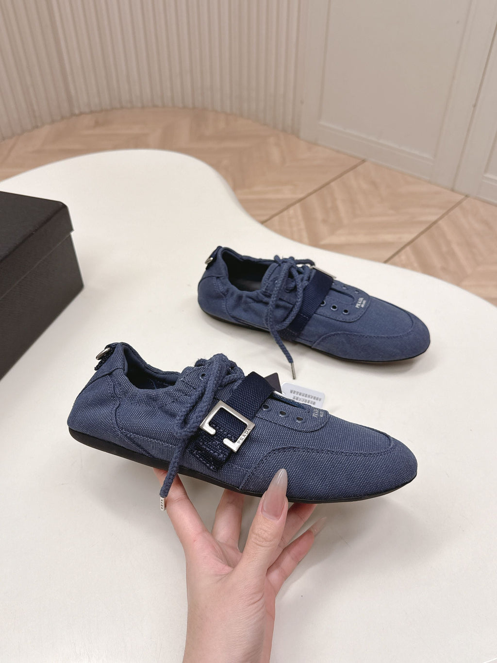 Prada 26s Casual Sneaker Dark Blue Canvas 644199