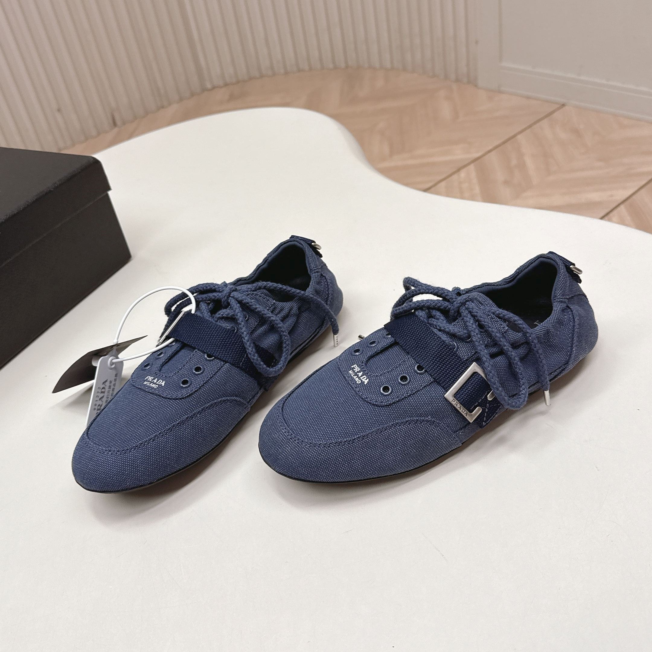 Prada 26s Casual Sneaker Dark Blue Canvas 644199