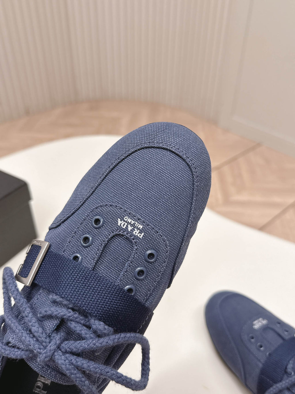Prada 26s Casual Sneaker Dark Blue Canvas 644199