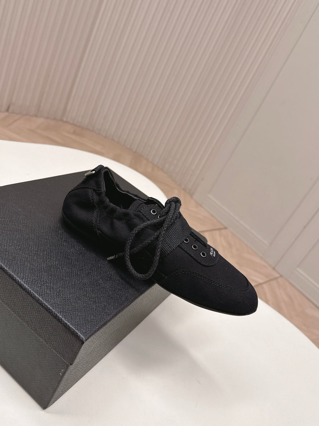 Prada 26s Casual Sneaker Black Canvas 644203