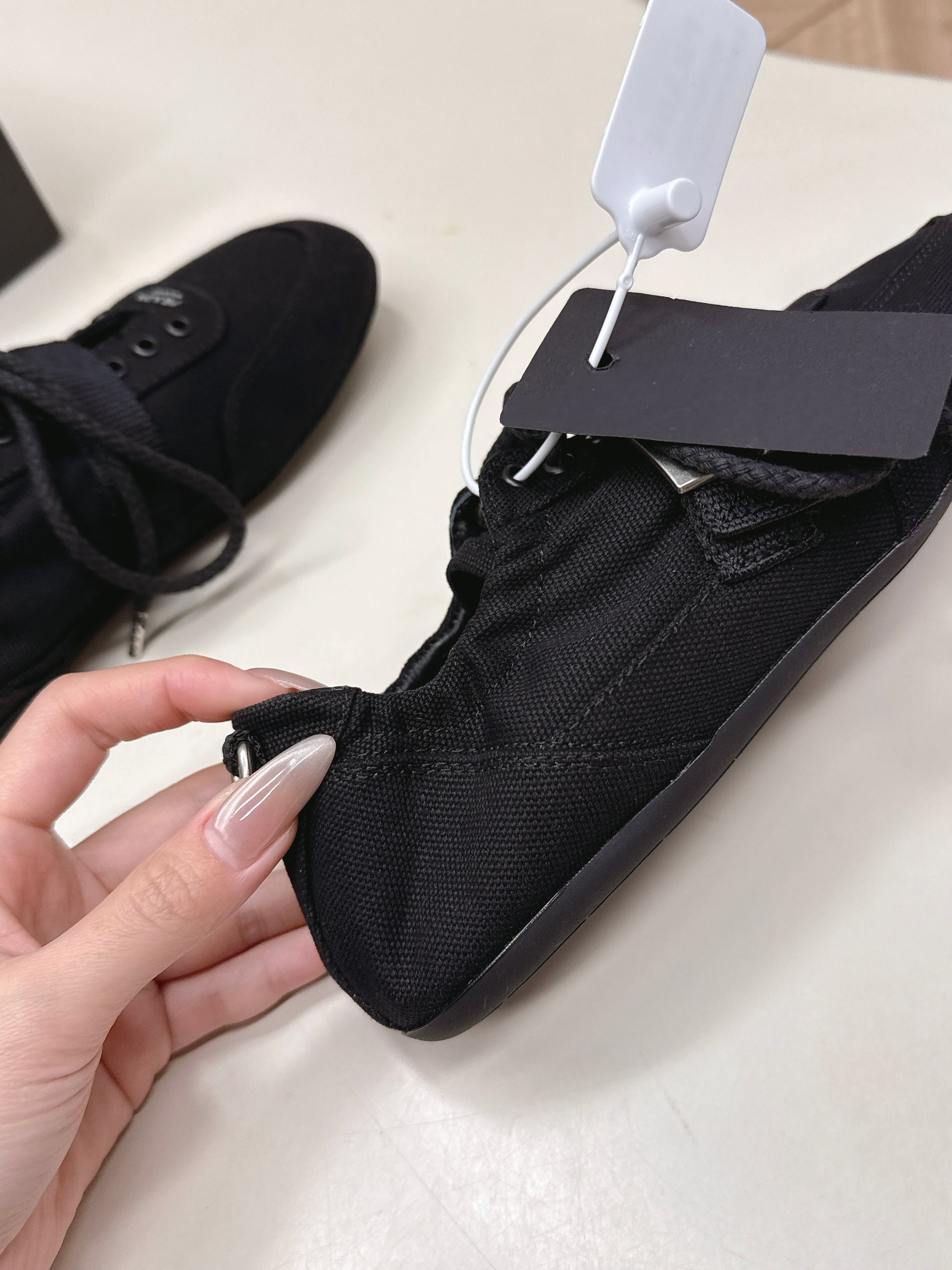 Prada 26s Casual Sneaker Black Canvas 644203