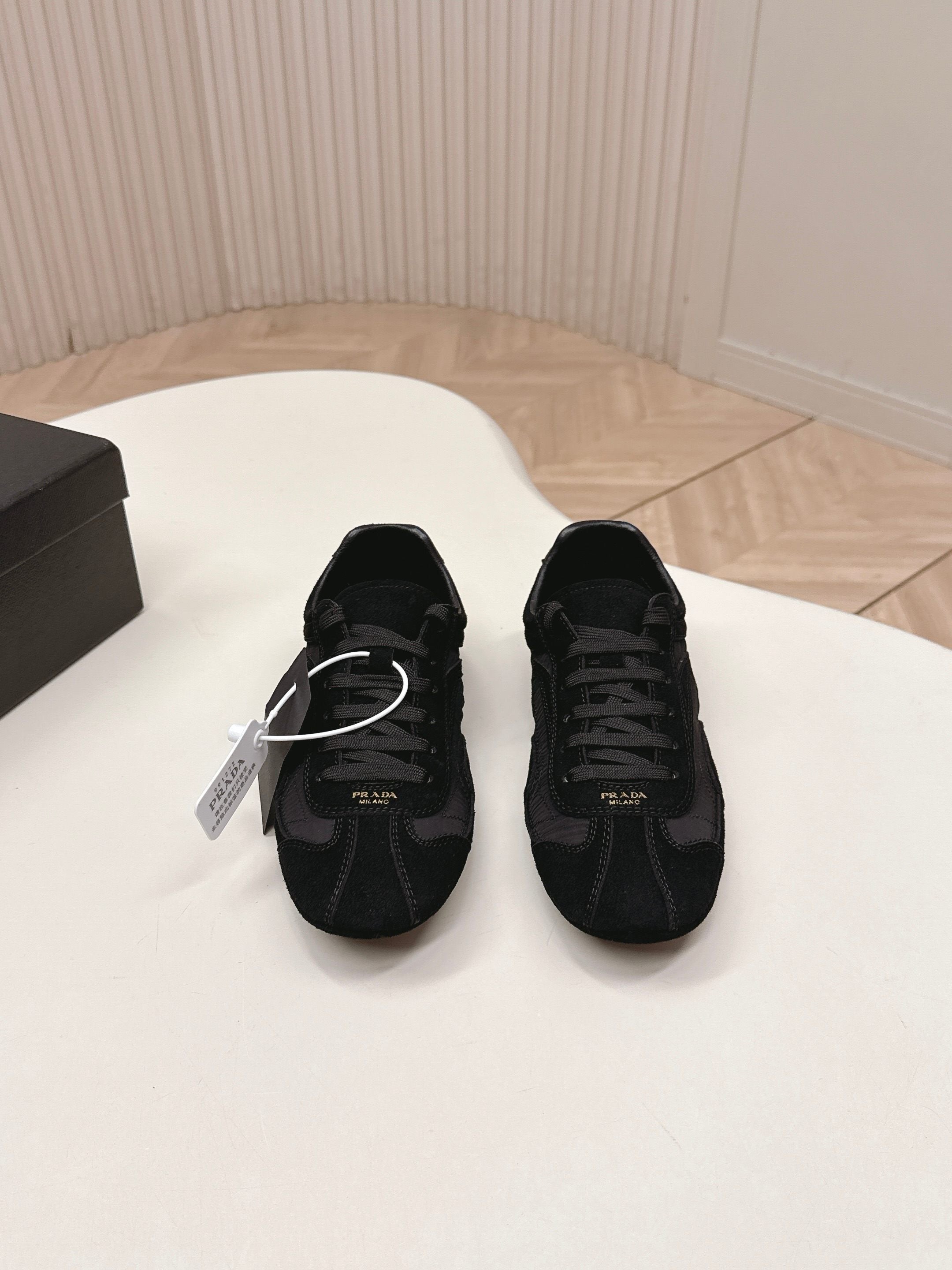 Prada 26ss German Training Black Suede Re Nylon 644207