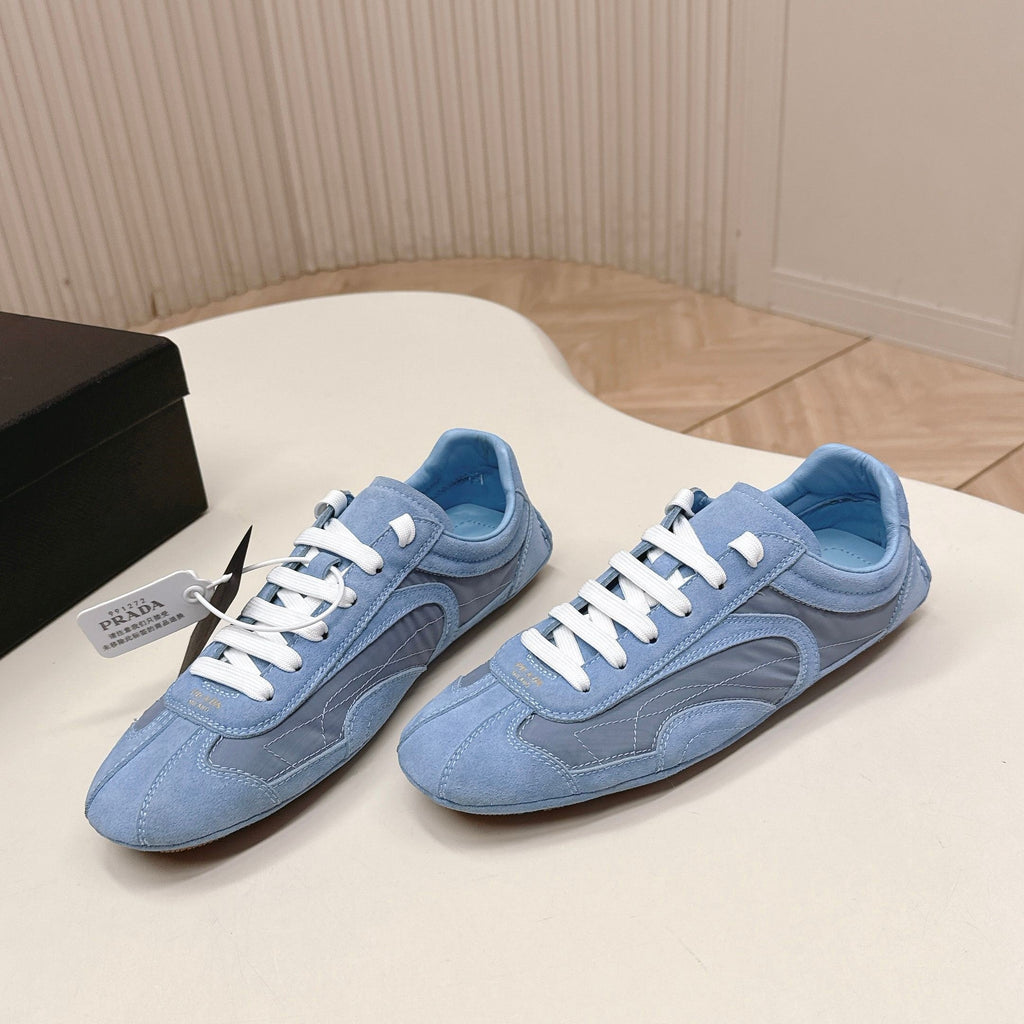 Prada 26ss German Training Light Blue Suede Re Nylon 644210