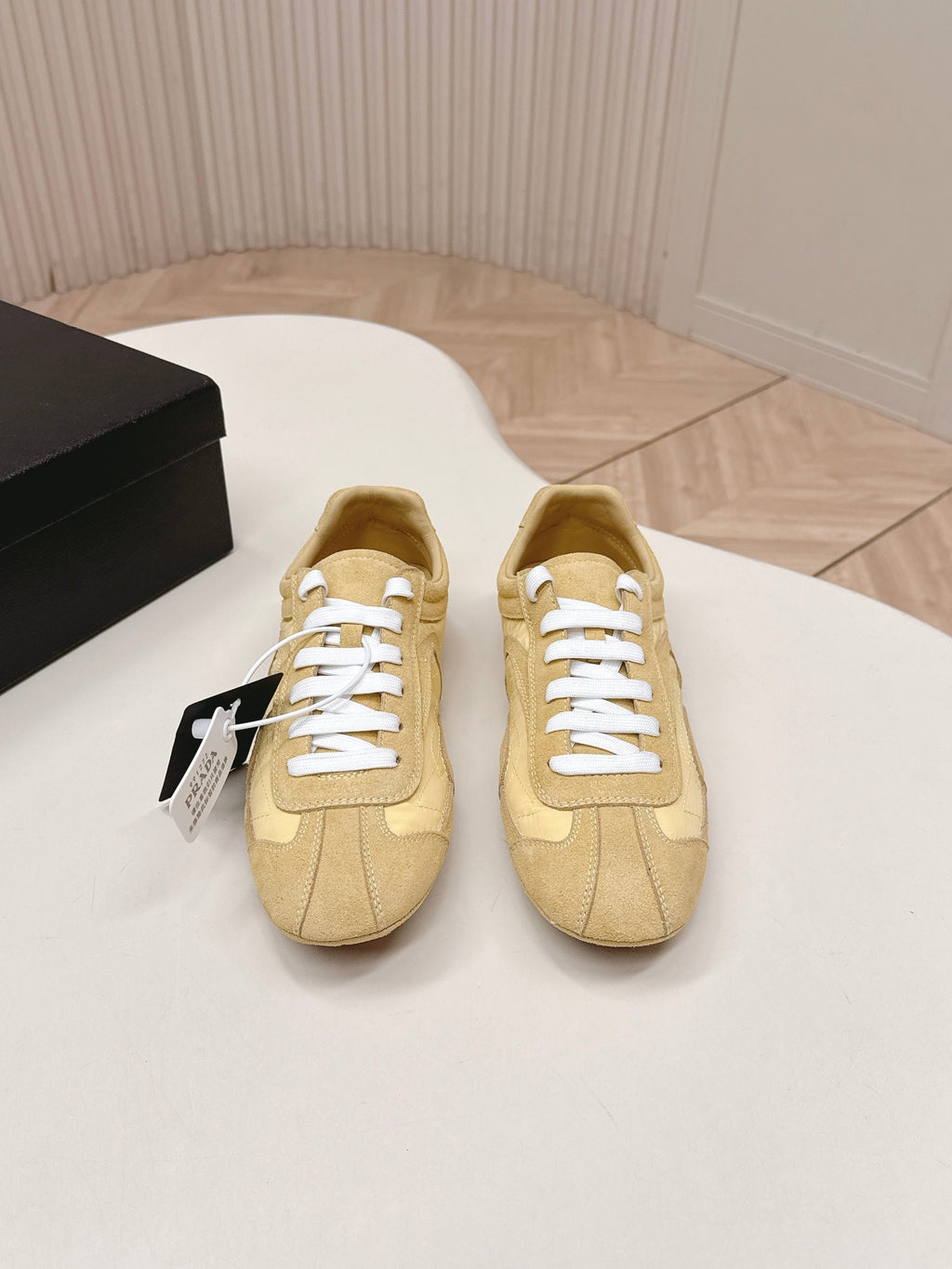 Prada 26ss German Training Light Brown Suede Re Nylon 644211