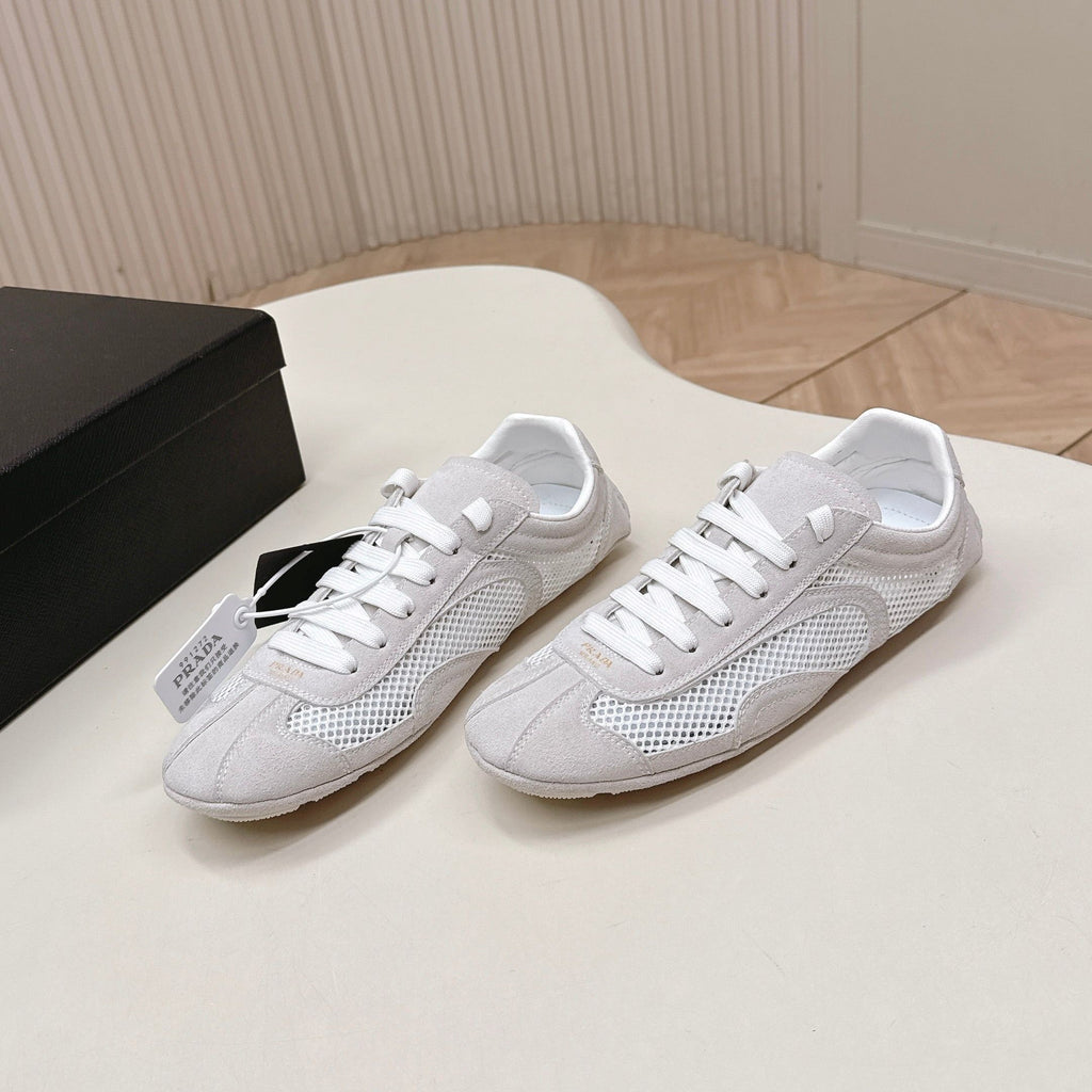 Prada 26ss German Training Light Grey Suede Mesh 644213