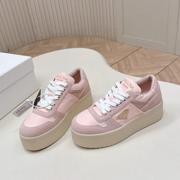 PRA 2026S Platform Sneakers 50 Pink Suede Cowhide 663494