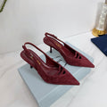 PRA 26SS Slingback 75 Burgundy Suede 592344