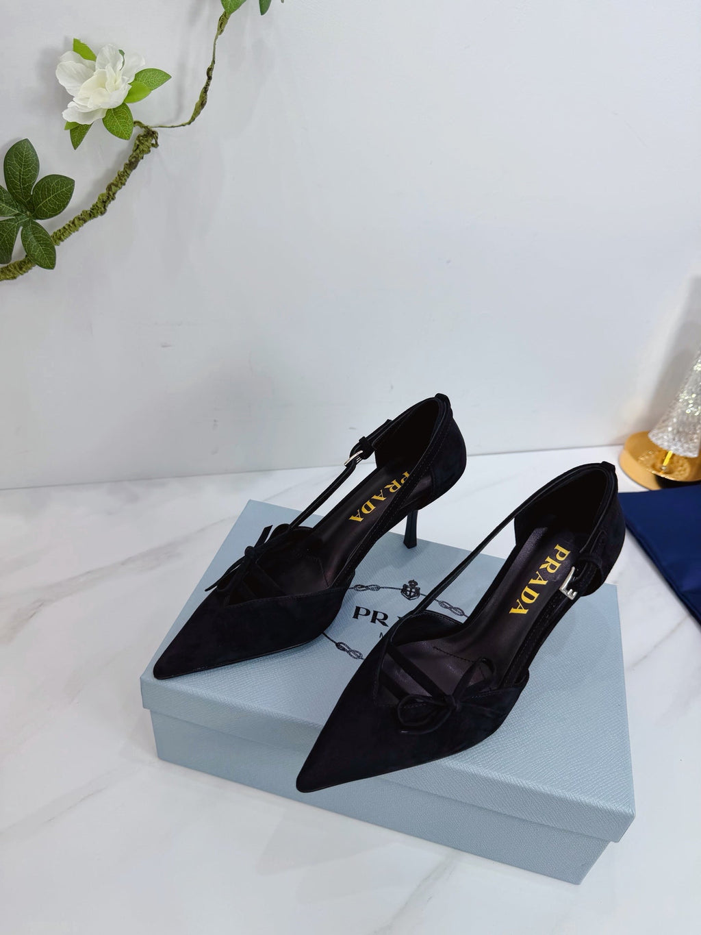 PRA 26SS Pumps 75 Black Suede 592349