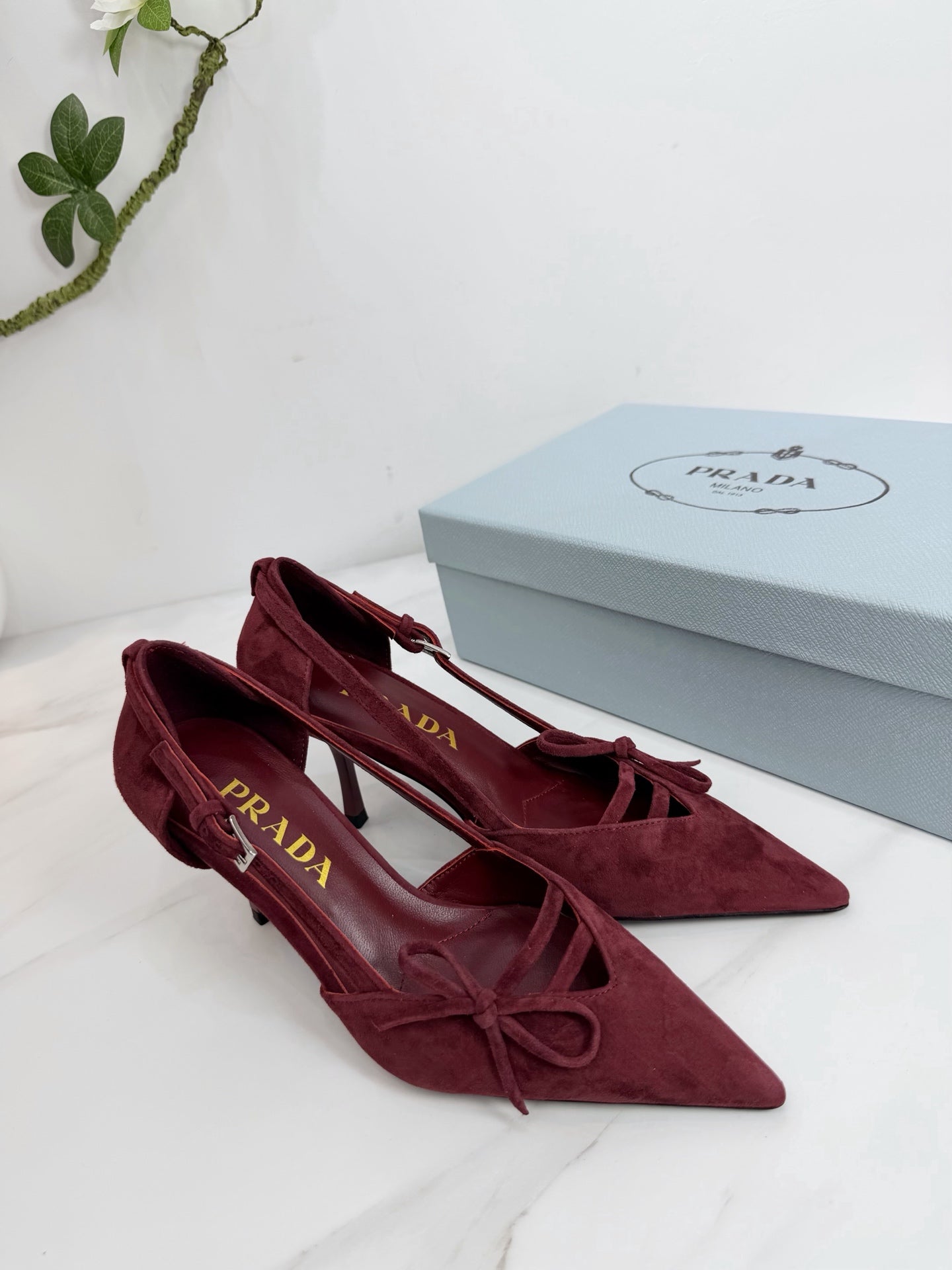 PRA 26SS Pumps 75 Burgundy Suede 592350