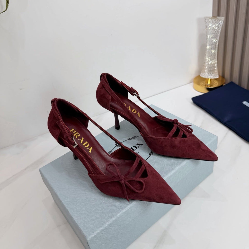 PRA 26SS Pumps 75 Burgundy Suede 592350