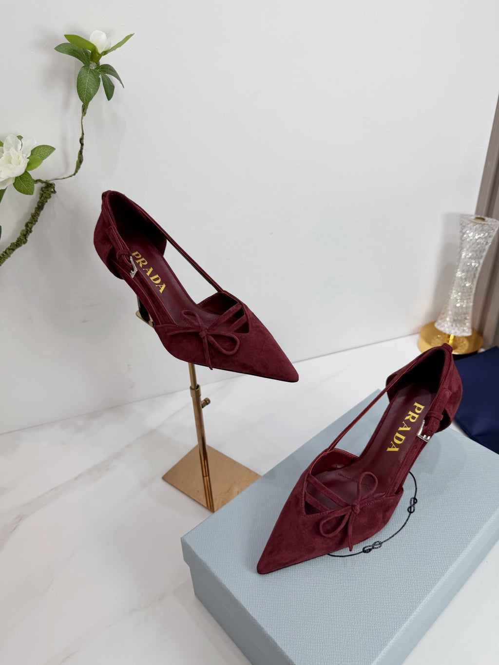 PRA 26SS Pumps 75 Burgundy Suede 592350
