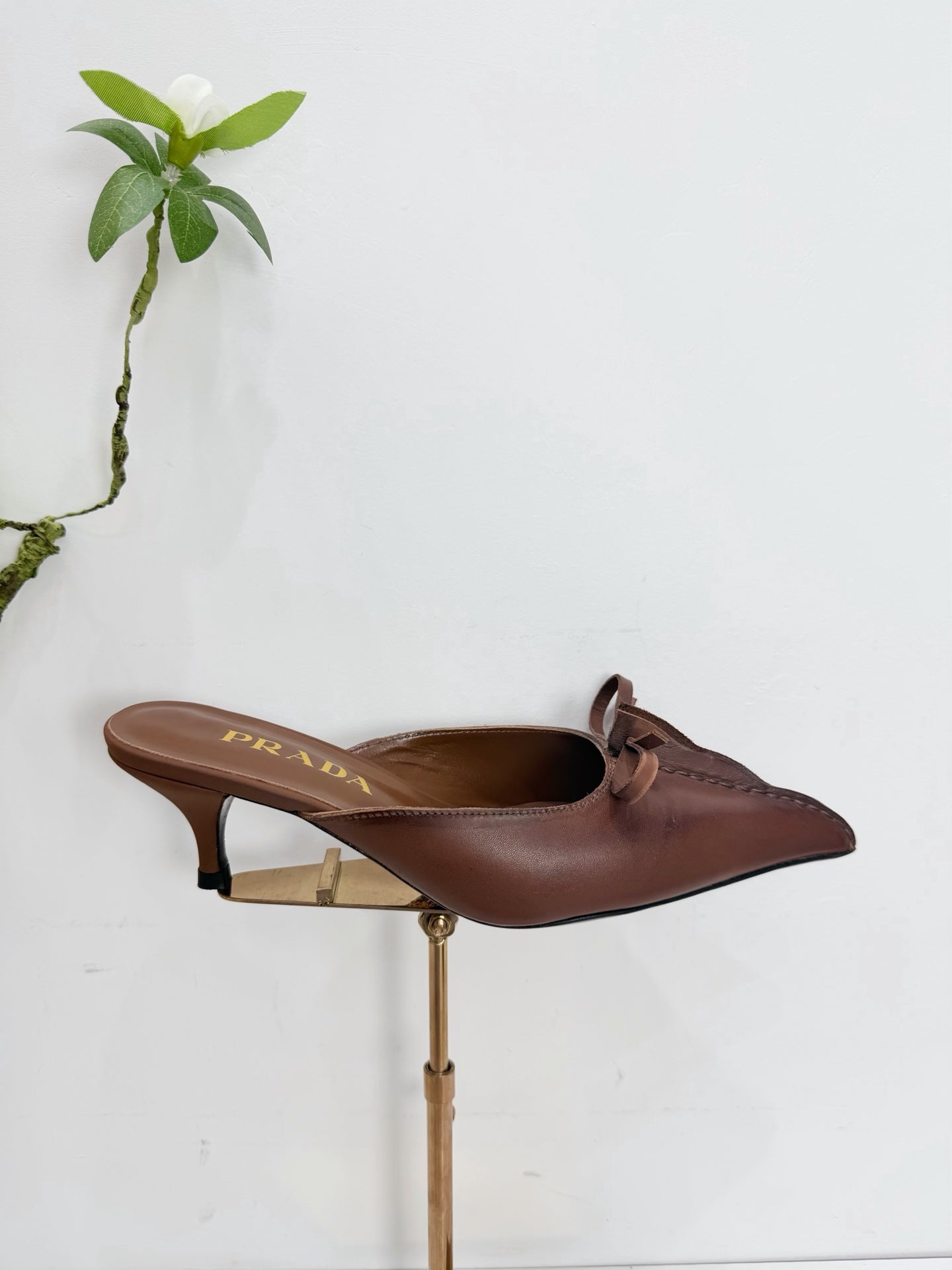 PRA 26SS Hight Heel Mule 55 Brown Cowhide 592400