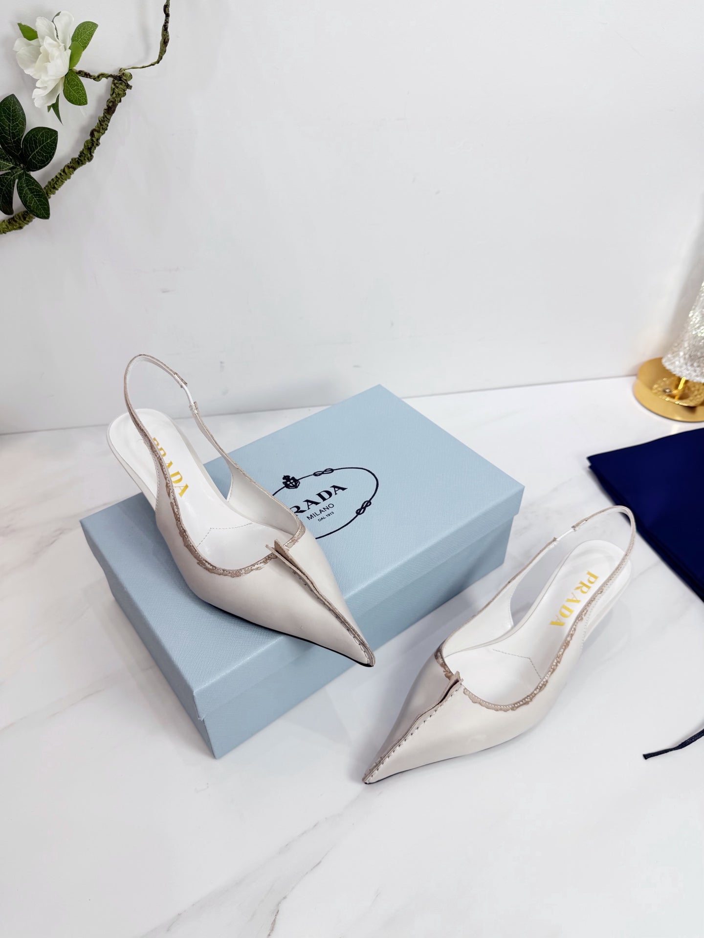 PRA 26SS Slingback 55 Ivory Beige Cowhide 592412
