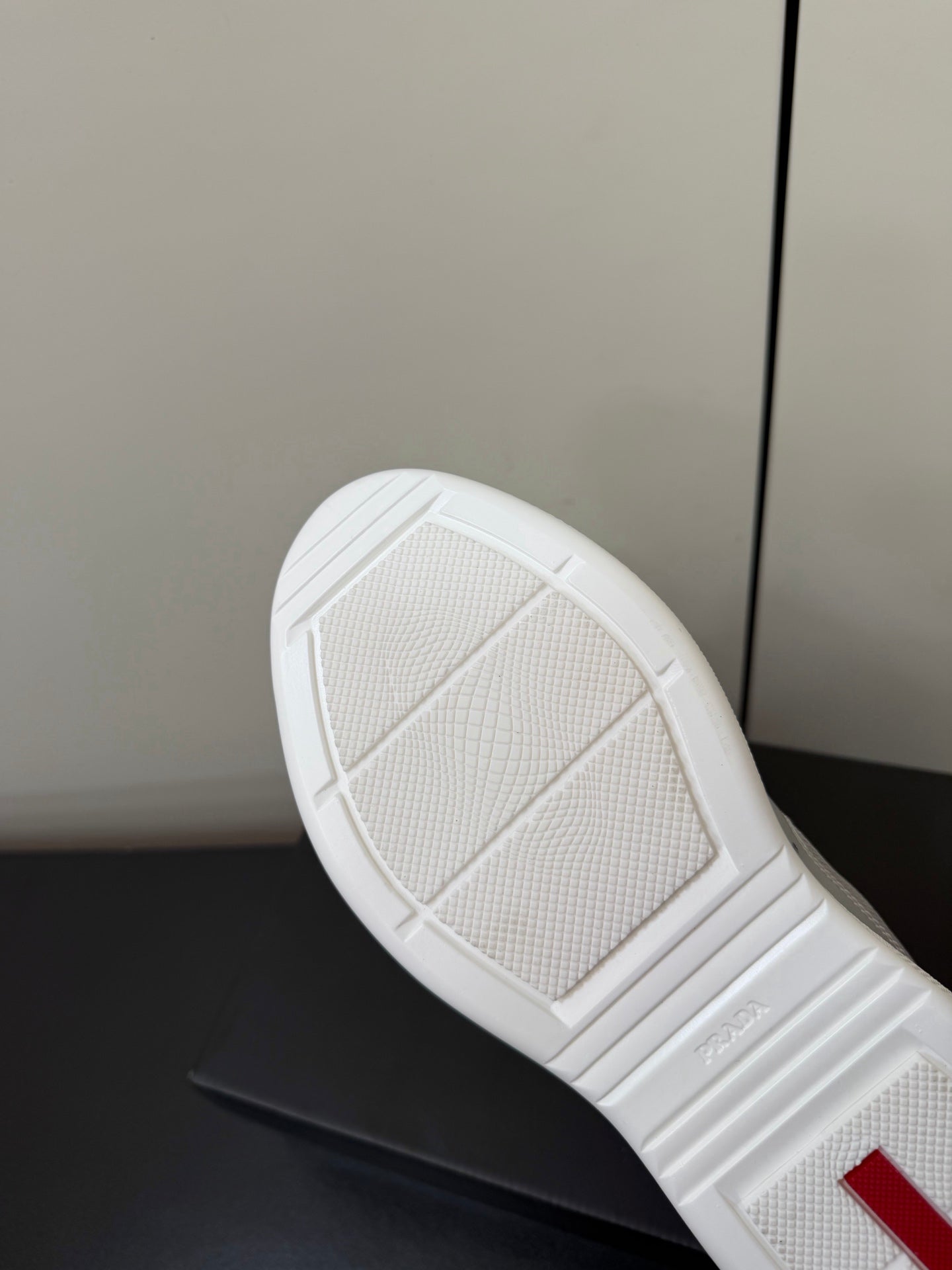Prada America's Cup Sneaker Sliver Metalic Leather 618917