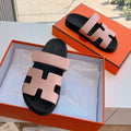 HERMES CHYPRE SANDAL IN LIGHT PINK CALFSKIN