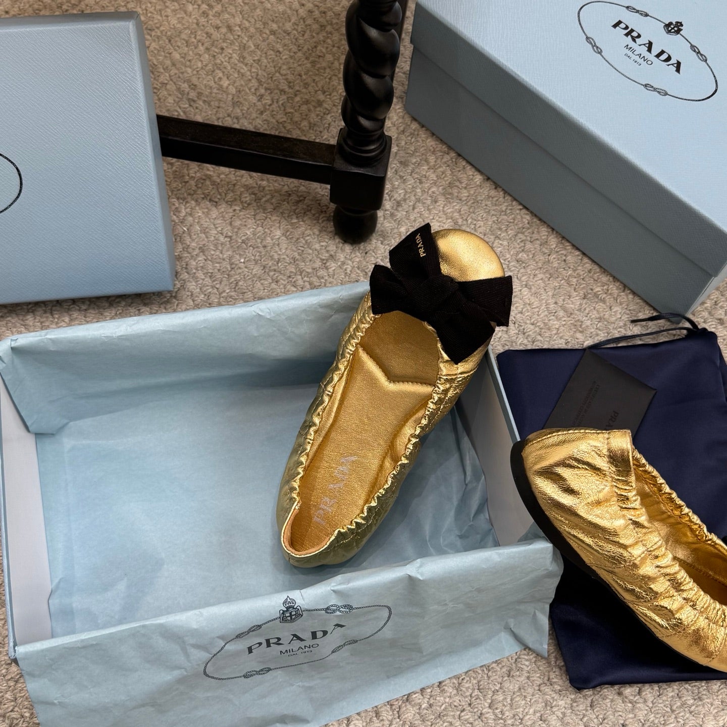 Pra 26s Ballet Flat Gold Sheepskin 635249