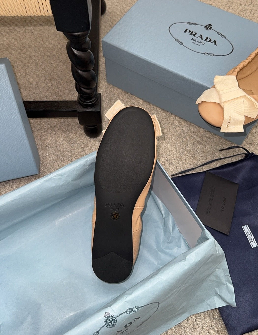 Pra 26s Ballet Flat Beige Sheepskin 635251