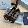 Pra 26s Ballet Flat Leopard-Print Horsehair 635252