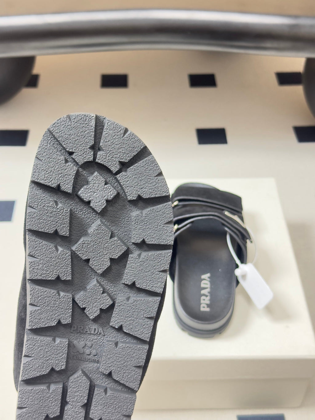Pra 26s Band Sandals Black Suede 834765