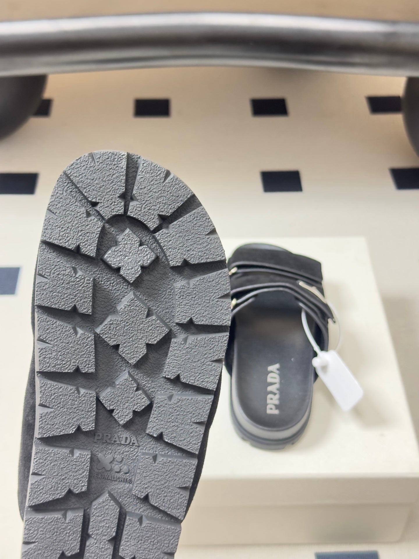 Pra 26s Band Sandals Black Suede 834765