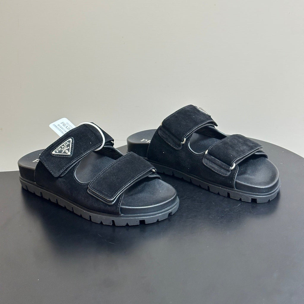 Pra 26s Band Sandals Black Suede 834765