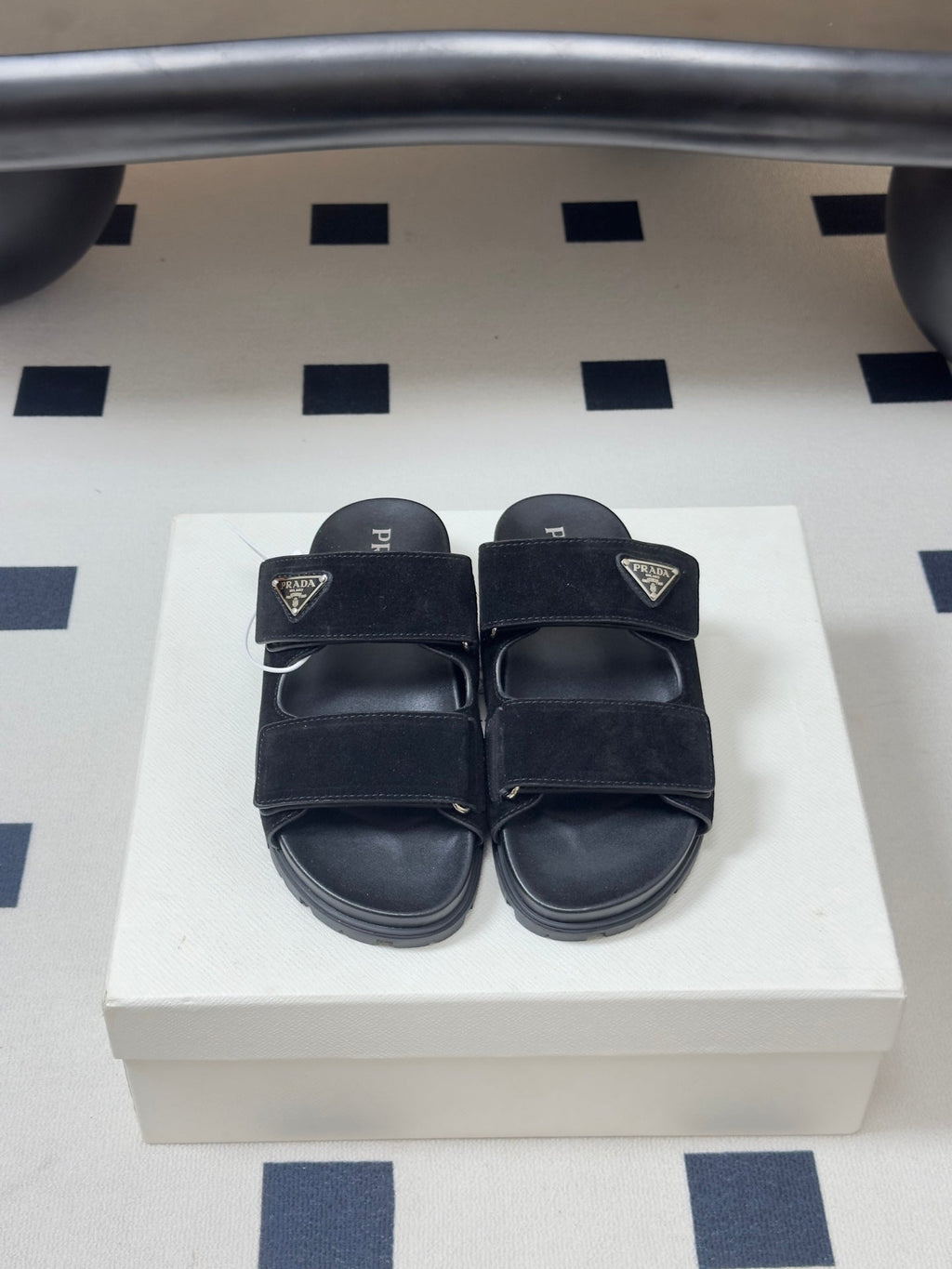 Pra 26s Band Sandals Black Suede 834765
