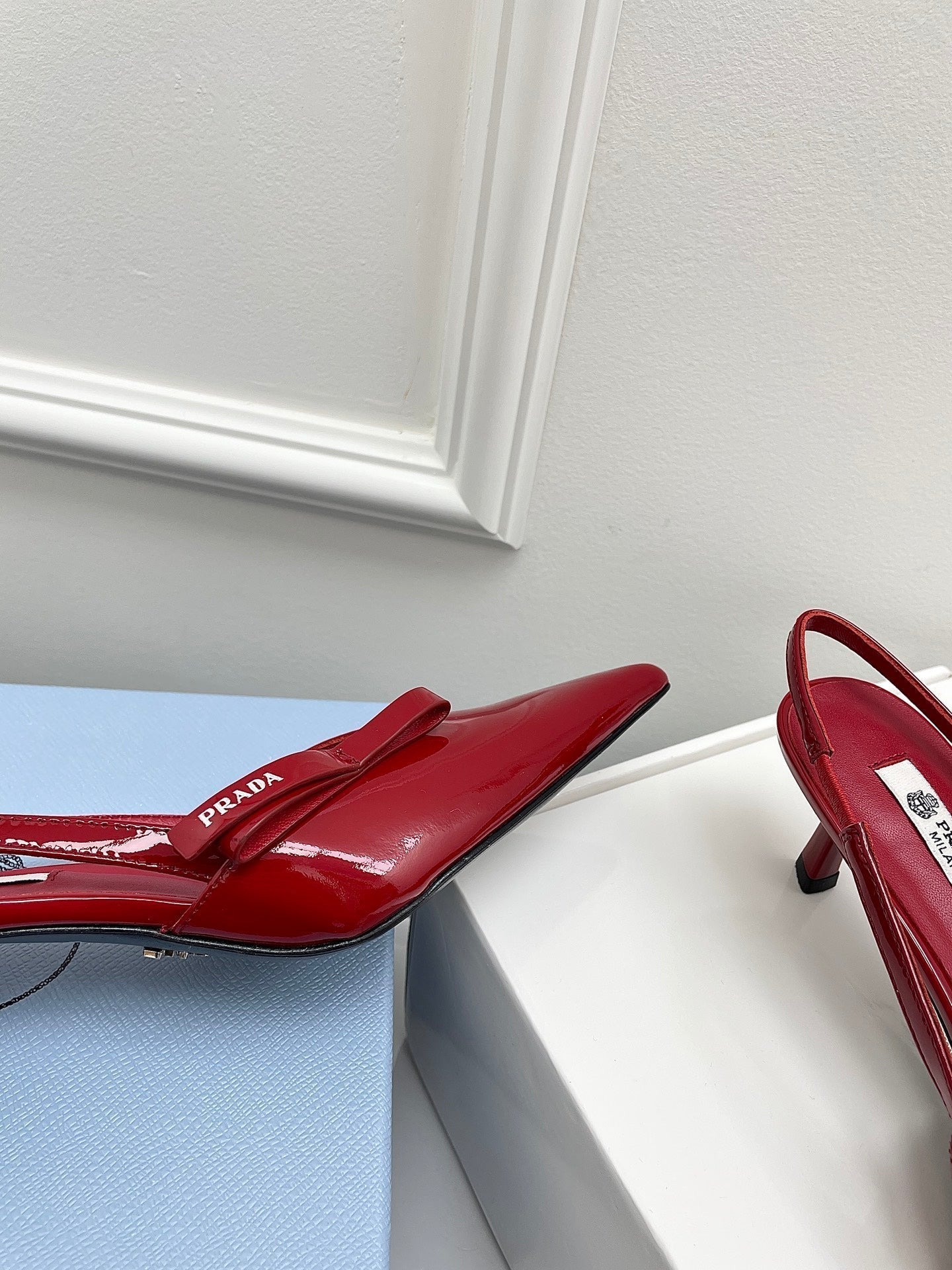Prada 26s Slingback Burgundy Patent Leather 726982
