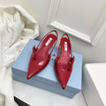 Prada 26s Slingback Burgundy Patent Leather 726982