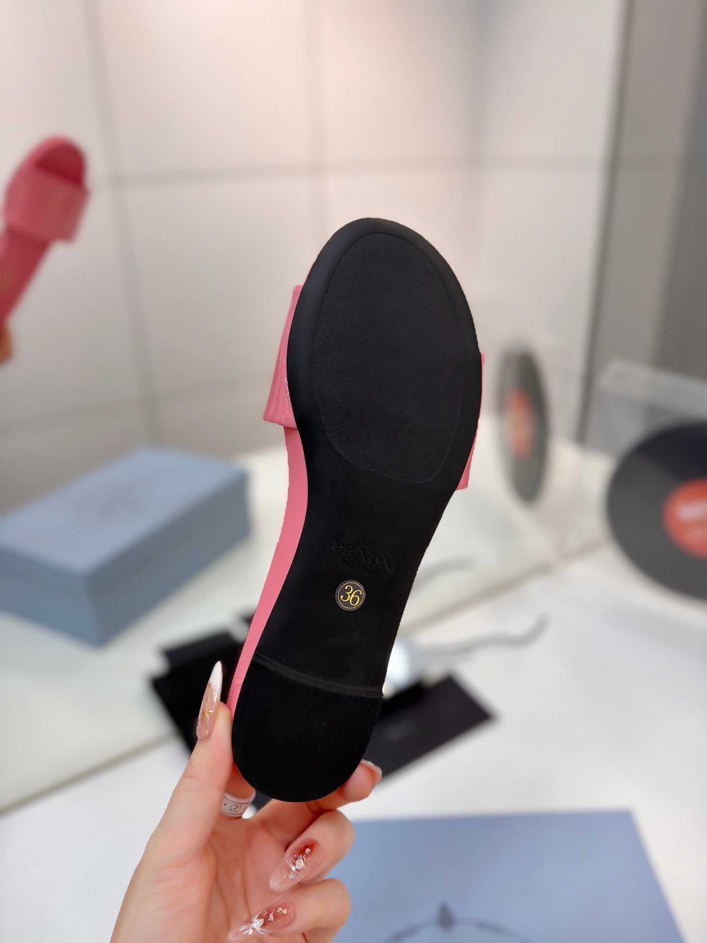 Pra Slides Pink Patent Leather 834594