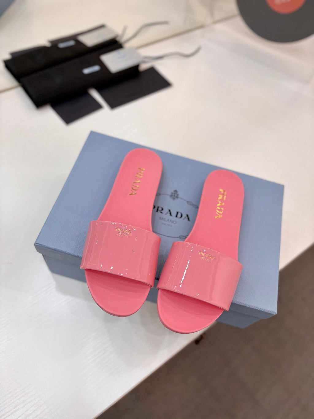 Pra Slides Pink Patent Leather 834594