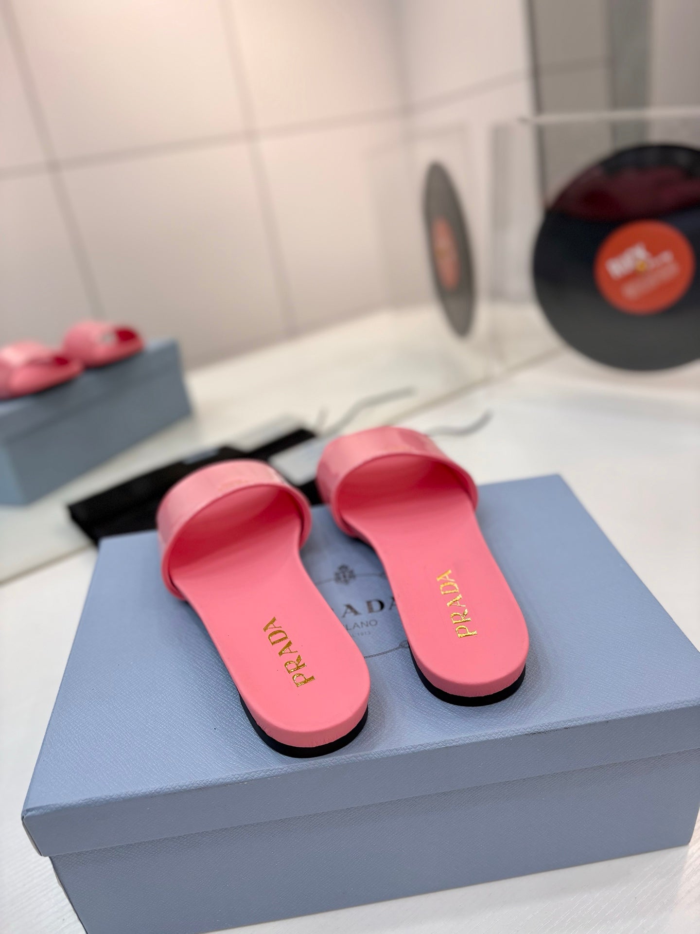 Pra Slides Pink Patent Leather 834594