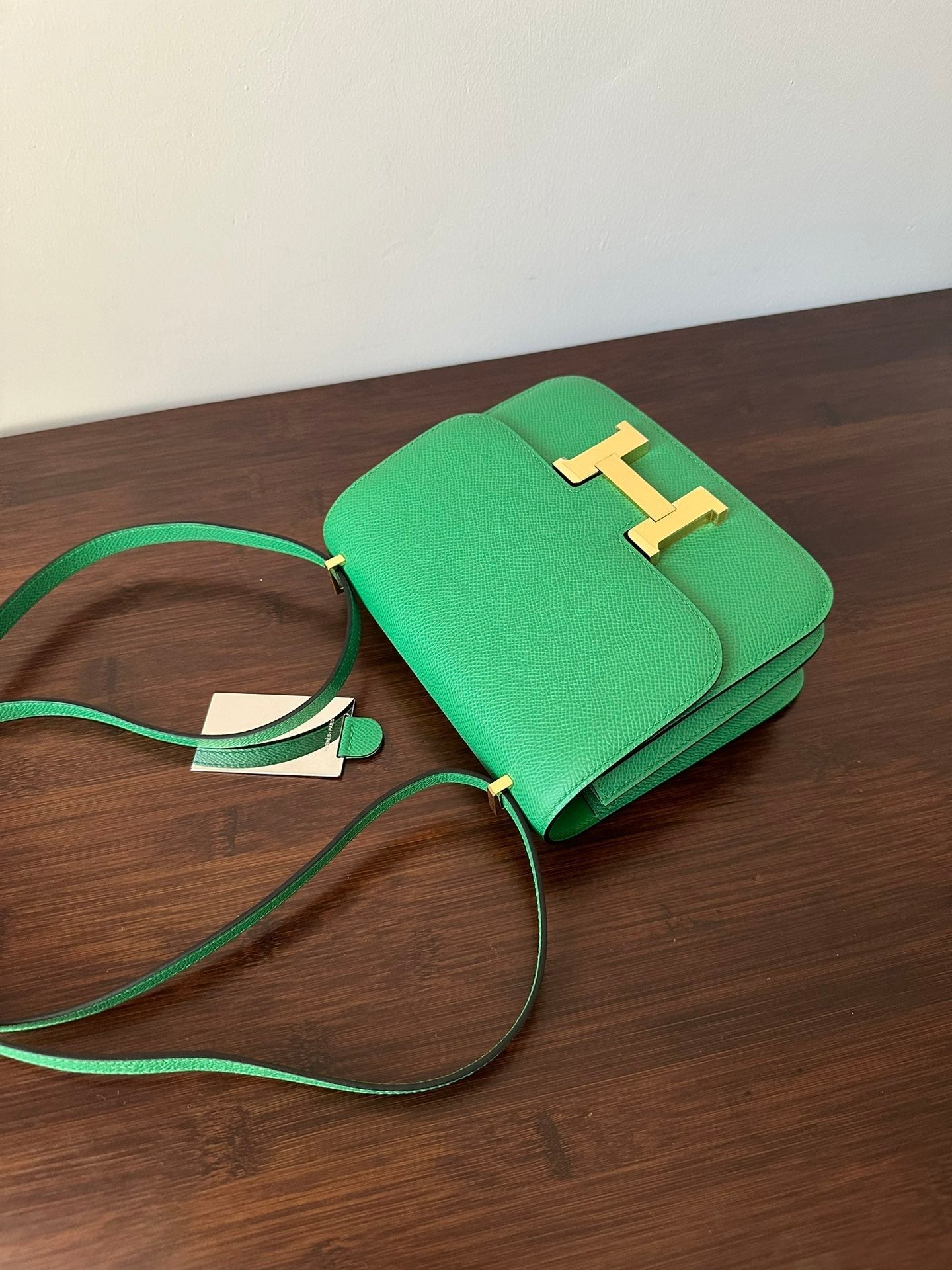 HERMES CONSTANCE 18 GREEN EPSOM GOLD HARDWARE