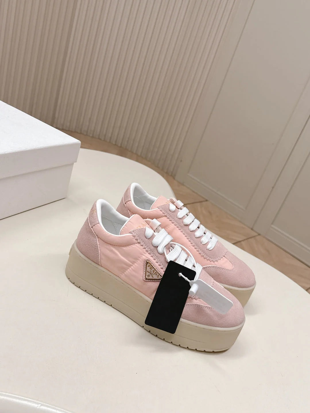PRA 2026S Platform Sneakers 50 Pink Suede 663491