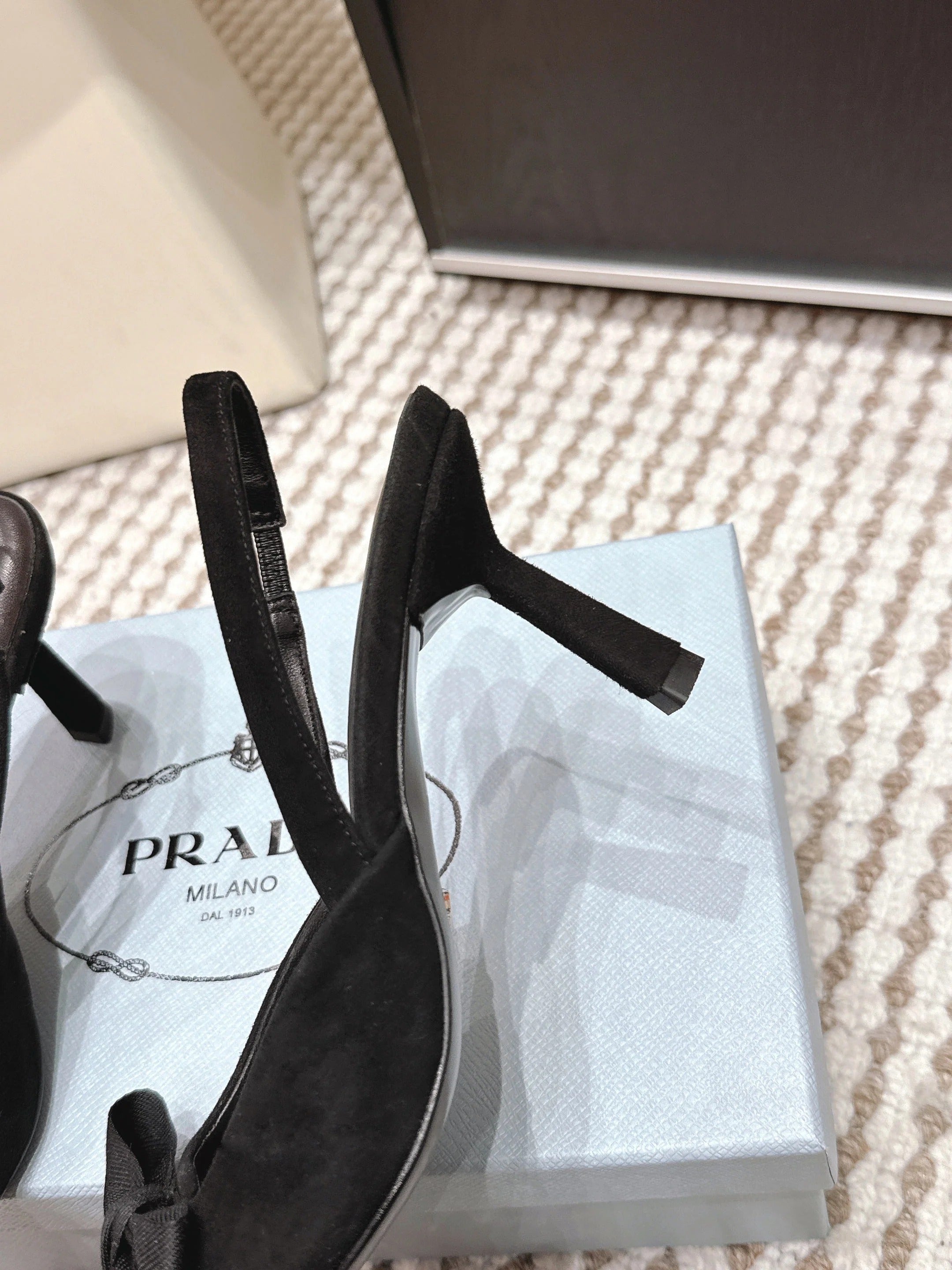 PRA 2026S Slingback 70 Black Suede 657735