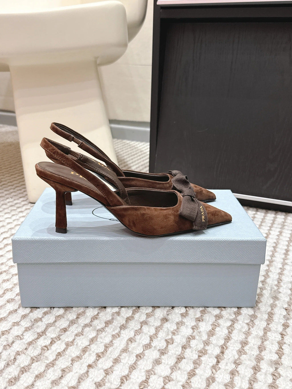 PRA 2026S Slingback 70 Brown Suede 657737