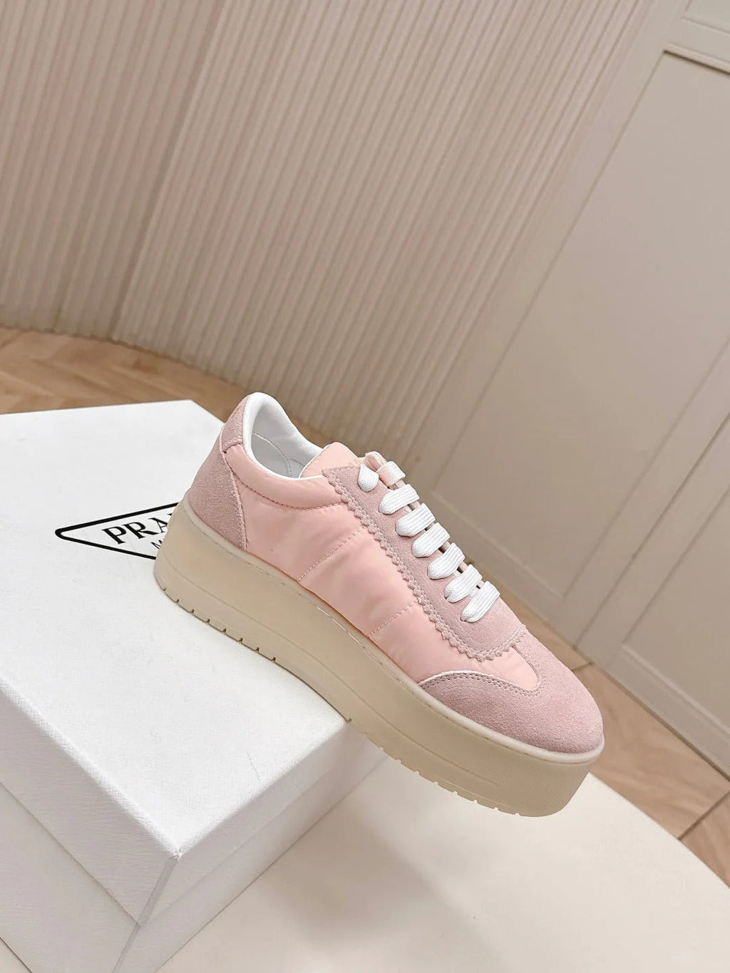 PRA 2026S Platform Sneakers 50 Pink Suede 663491