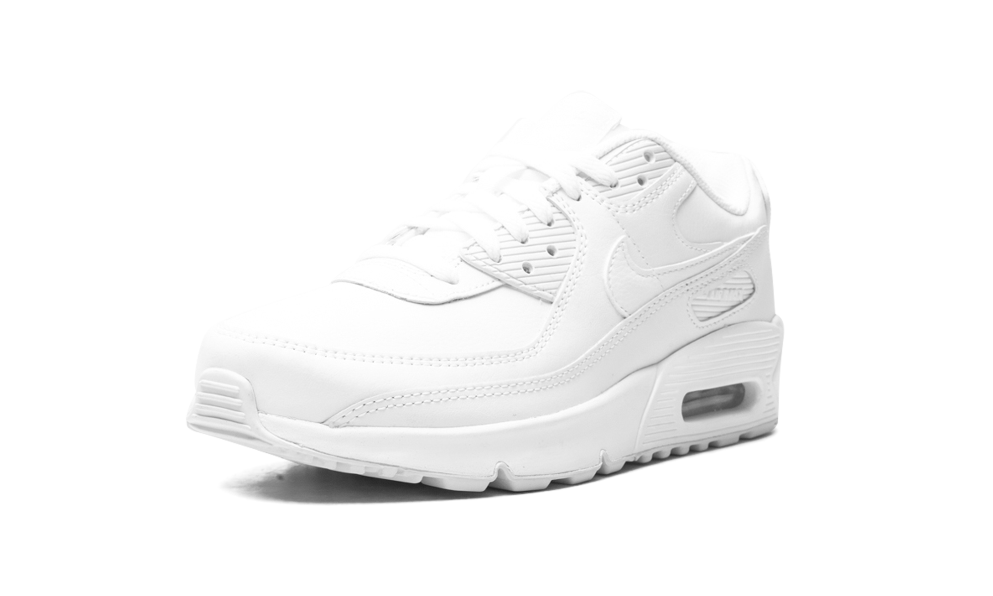 Air Max 90 Leather GS Triple "Triple White" CD6864 100