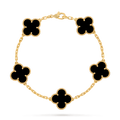 Vintage Alhambra bracelet, 5 motifs, onyx